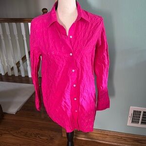 Women's Pink Button-Up Shirt